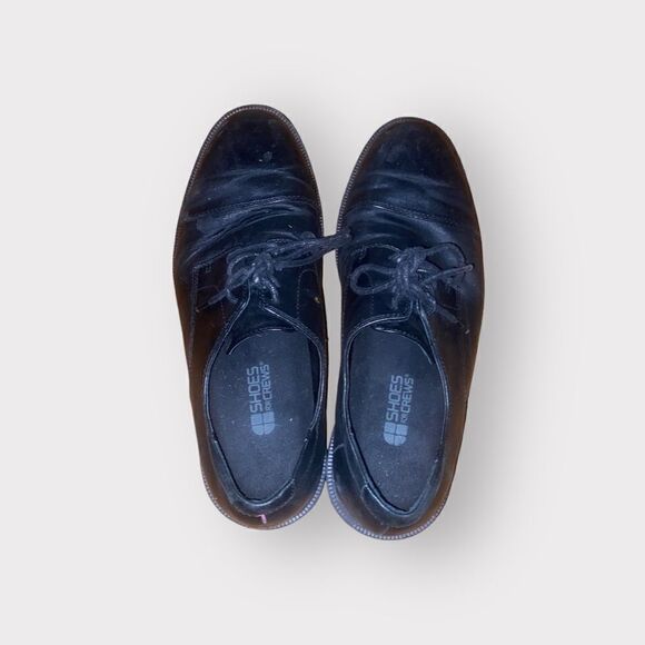 Shoes For Crews Black Leather Shoe Size 8.5 - Picture 1 of 5